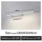 Droite blanc L80cm / Lumière blanche