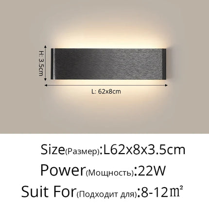 Lampe de chevet LED carrée en aluminium pour hôtel — LZ4X9T1