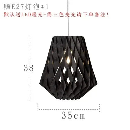 Suspension creuse en bois épissée pour décoration intérieure — LZ4X9T