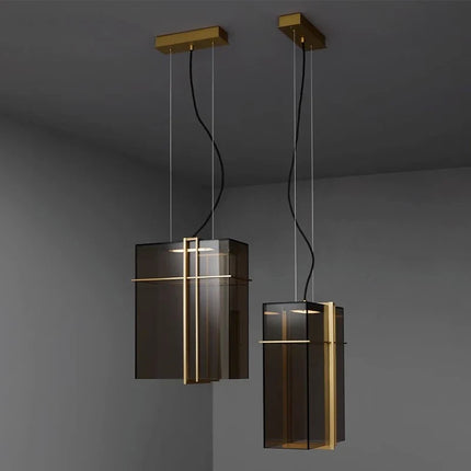 Suspension LED minimaliste en verre design italien — LZ4X9T