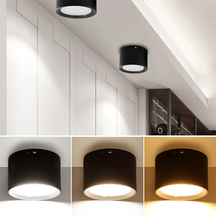 Plafonnier LED mini dimmable effet grain de bois pour salon et chambre 220V 110V — LZ4X7Q