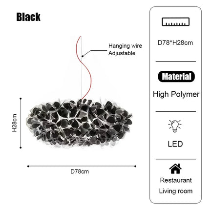 Lustre suspension LED Petal Lustre Italie pour plafond intérieur — LZ4X9P