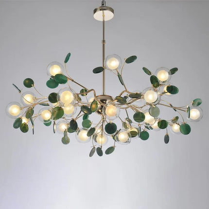 Lustre LED suspension nordique bulle lumière agate naturelle romantique — LZ4X9T2