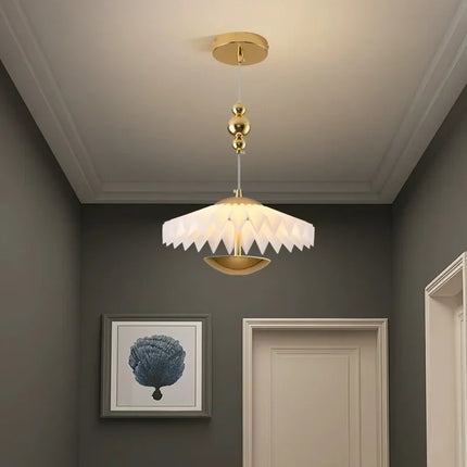 Lustre LED plissé pliant au design minimaliste soucoupe volante — LZ3F9X