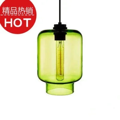 Lustre suspendu en verre transparent au design moderne et élégant — LZ4X9J