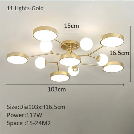 lustre led créatif pour éclairage intérieur moderne