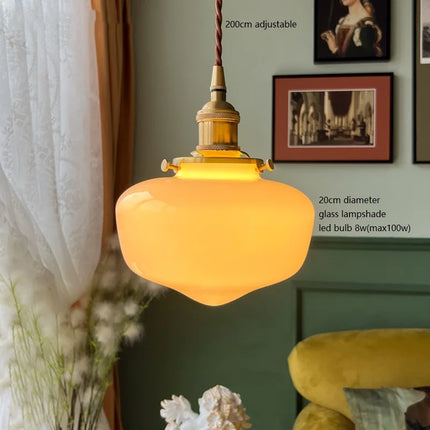 iwhd suspension led en verre et cuivre style nordique moderne