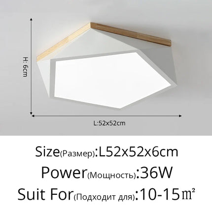 Plafonnier LED moderne aux formes géométriques simples — LZ4X9T1