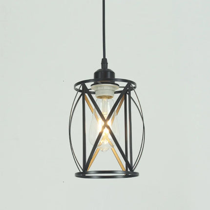 Suspension cage métallique au style industriel vintage — LZ4X9Q