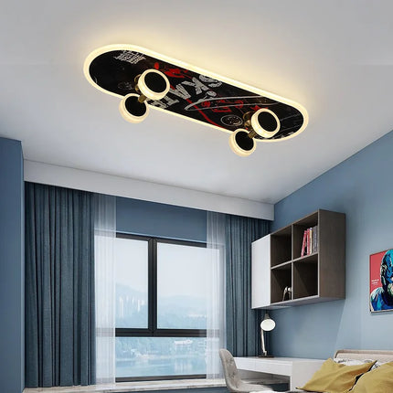 Plafonnier à intensité variable motif skateboard pour chambre enfant — LZ4X9T