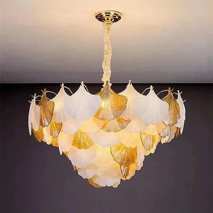 Suspension décorative moderne en verre motif ginkgo — LZ4P9XQ7