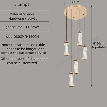 Suspension moderne pour loft et hall style nordique — LZ4X9P