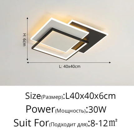 Lustre moderne dimmable rectangulaire décoratif pour intérieur — LZ4X9P2