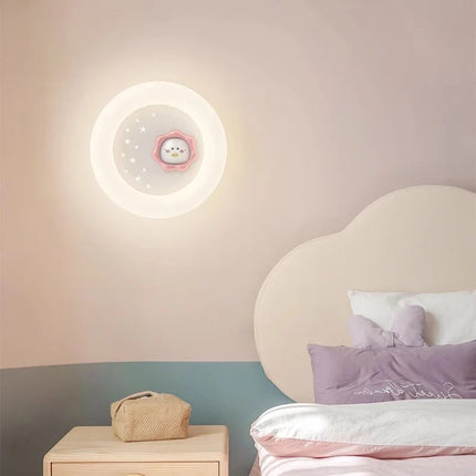 Lampe de chevet mignonne avec nœud rose pour chambre de princesse — LZ4X9T