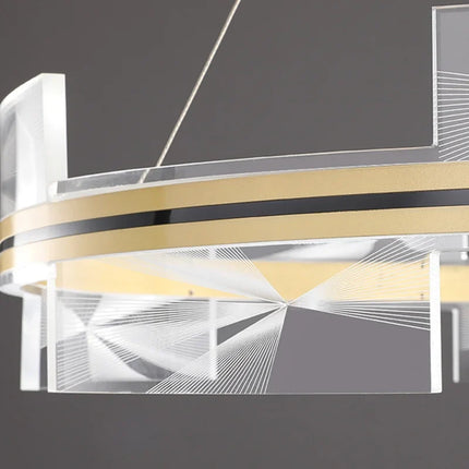 Lustre moderne design géométrique avec cercle doré — LZ4X9Q2F