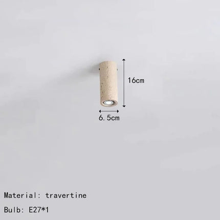 plafonnier cylindrique en pierre naturelle pour décoration intérieure