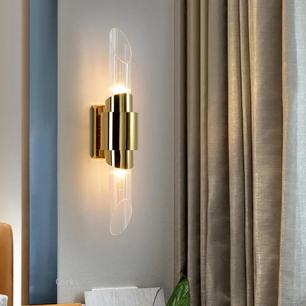 Applique murale design postmoderne en tube de verre pour intérieur élégant — LZ4X9T2