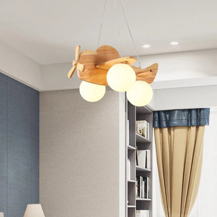 Lustre suspension en bois décoratif pour chambre d'enfant — LZ4P9X