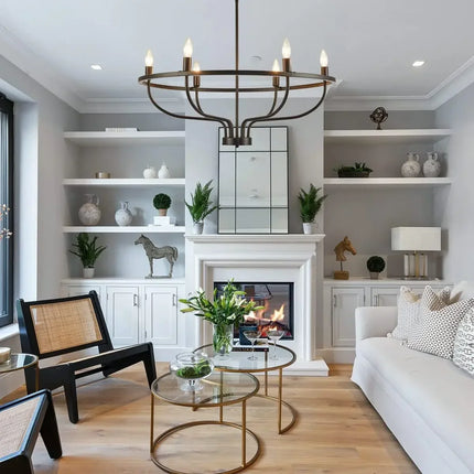 Lustre suspension LED industriel anneau lumineux rétro — LZ4N7Q2