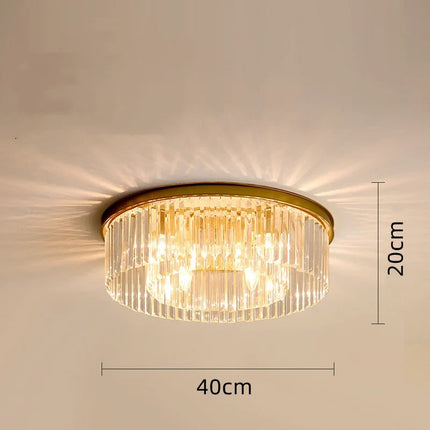Plafonnier minimaliste en métal avec cristaux pour intérieur — LZ4X9T