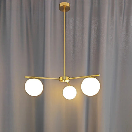Lustre suspension nordique en verre laiteux pour intérieur — LZ4X9P