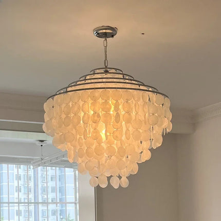 Lustre rétro en coquillage pour décoration intérieure moderne — LZ4X9Q7D