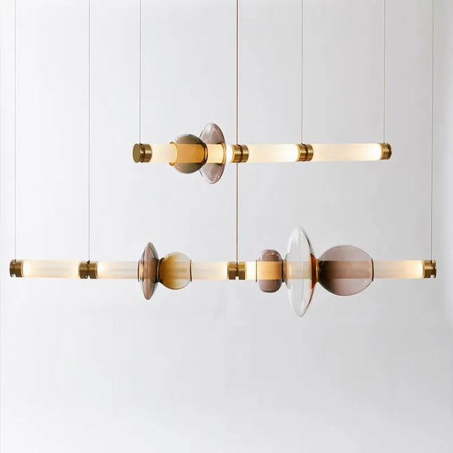 Suspensions design LED en verre de styliste du Canada