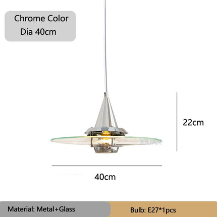 Lustre suspension Bauhaus en verre clair pour restaurant — LZ4X9M