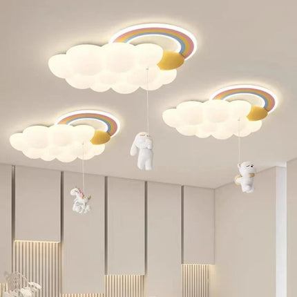 Plafonnier LED nuage arc-en-ciel pour chambre d’enfant — LZ4P9X