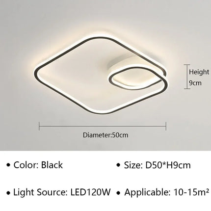 LED moderne Simple plafonnier allée Lustre pour salon salle à manger étude chambre décoration de la maison intérieur luminaire Lustre