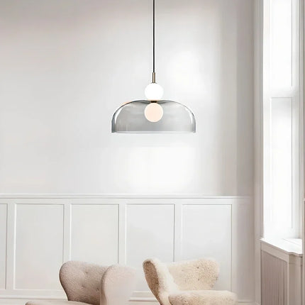 Suspension nordique à double globe en verre pour cuisine et salle à manger — LZ4X9P