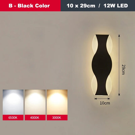 Applique murale LED design vague pour couloir intérieur — LZ4XJ9