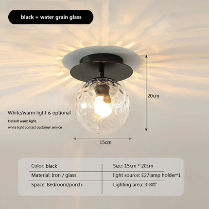 Plafonnier LED sphérique en verre au design moderne — LZ4T9Q2