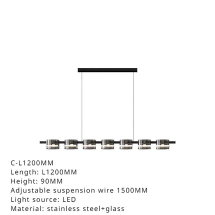 lustre sandyha moderne minimaliste abat-jour verre led suspendu