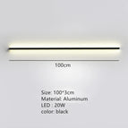 100 cm-noir / Lumière blanche