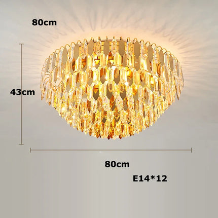 Lustre LED de luxe finition or chromé pour décoration moderne — LZ4X9T2
