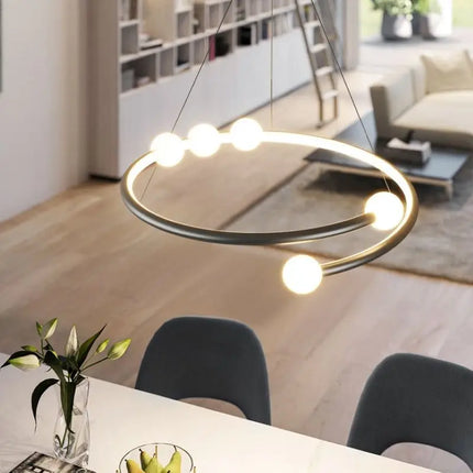 Lustre suspension en verre au design minimaliste pour éclairage moderne — LZ4X9T