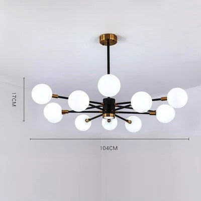 Suspension luminaire en verre bulles style nordique pour salon et chambre — LZ4X9T2