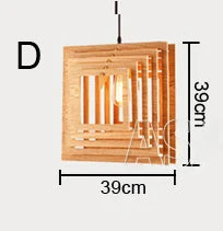 Suspension en bois style nordique goutte d'eau décorative pour loft — LZ4X9P