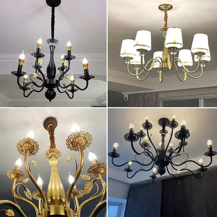 Lustre suspension rétro en tissu pour décoration campagne — LZ4M9X