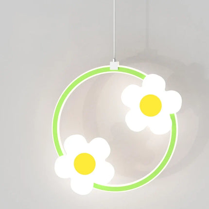 Lustre suspension fleur pour chambre bébé fille — LZ4N8Q7P