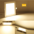 Carré blanc / Blanc chaud 3000K / 18W