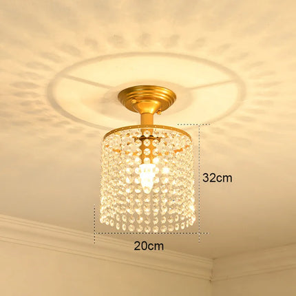 Lustre moderne en cristal doré pour intérieur lumineux — LZ4X9T2