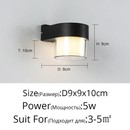 Applique murale LED résistante à l'humidité pour extérieur rural — LZ4XJ9