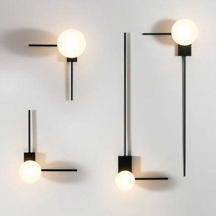 Applique murale moderne boule créative avec abat-jour en verre — LZ4P9XQ