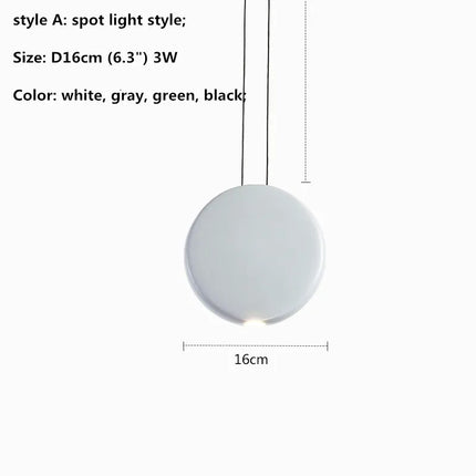 Suspension LED ronde en résine style nordique pour salle à manger — LZ4X9P