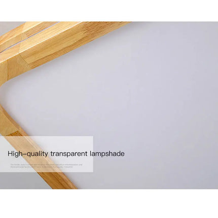 Lustre en bois moderne avec LED et télécommande — LZ4X9P2Q