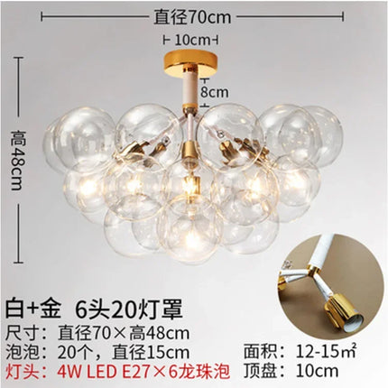 Lustre en verre à bulles pour décoration intérieure — LZ4X9P2
