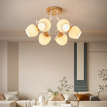 Plafonnier floral nordique au design romantique pour intérieur élégant — LZ4X7P9