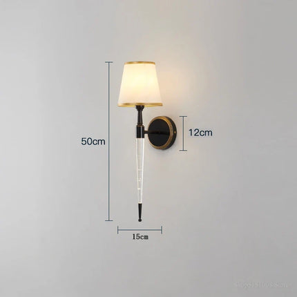 Applique murale rétro américaine en cristal pour salon — LZ4X9T2